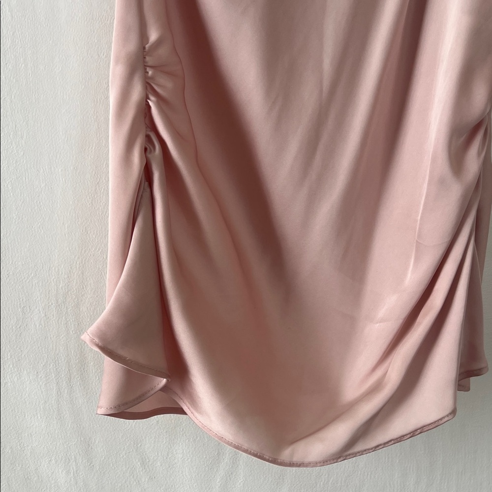 Zara Blush Pink Satin Top